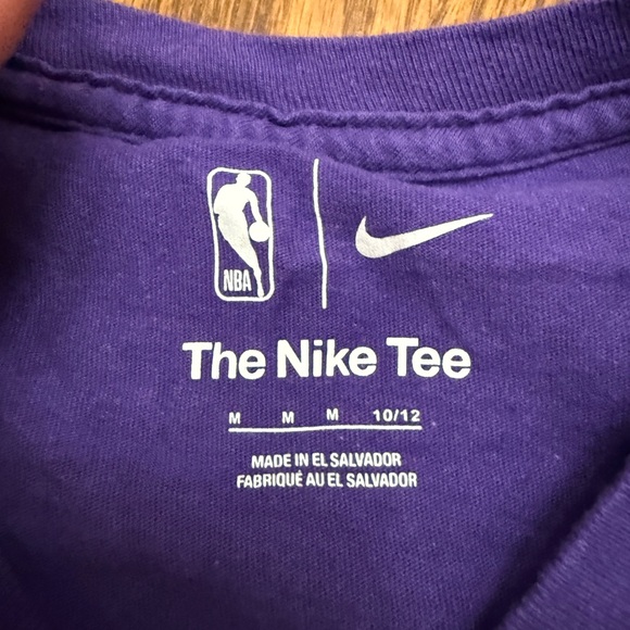 Nike Kids Purple LA Basketball Logo Short Sleeve Tee - Picture 2 of 5